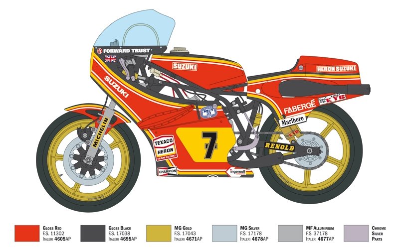 Italeri 4644 Suzuki RG 500 XR27 1/9 – Bild 5