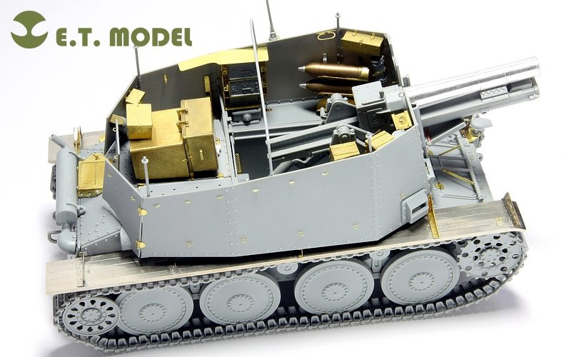 E.T. Model E35-005 WWII German Sd.Kfz.138/1 Ausf.H 15cm sIG33/1 “Grille” (For DRAGON 6470) 1/35 – zdjęcie 4