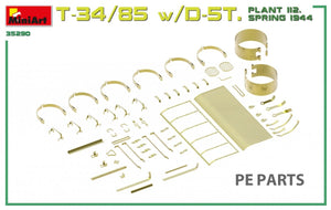 Miniart 35290 T-34/85 w/D-5T. PLANT 112. SPRING 1944. INTERIOR KIT 1/35 – immagine 10