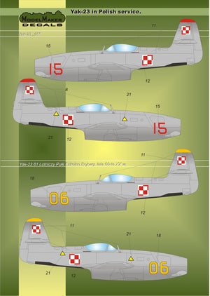 ModelMaker Decals D48019 Yak-23 in Polish service 1/48 – imagen 5