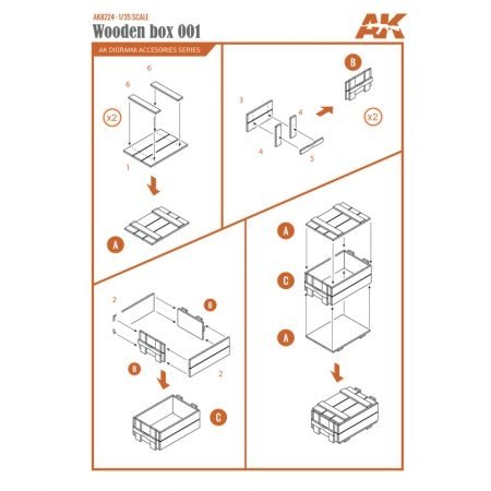 AK Interactive AK8224 LASER CUT WOODEN BOX 001 (7 UNITS) – Bild 4
