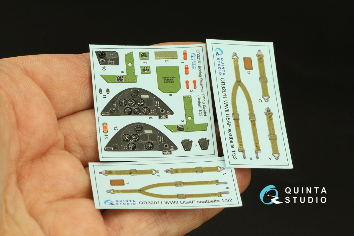 Quinta Studio QD32161 PT-13 Kaydet 3D-Printed &amp;amp; coloured Interior on decal paper (Roden) 1/32 – zdjęcie 3