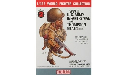 FineMolds FT2 WWII US Infantry Man &amp; Thompson M1A1 1/12