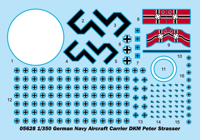 Trumpeter 05628 German Navy Aircraft Carrier DKM Peter Strasser 1/350 – immagine 3