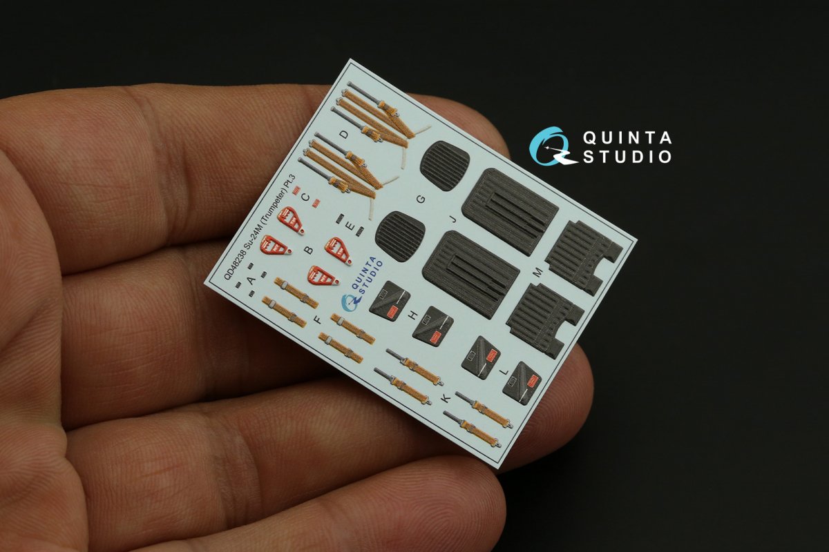 Quinta Studio QD48238 Su-24M 3D-Printed &amp;amp; coloured Interior on decal paper ( Trumpeter ) 1/48 – imagen 12