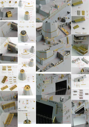 Pontos 35016F1 Ensemble de détails pour LPD de classe USS San Antonio (1/350) – image 4