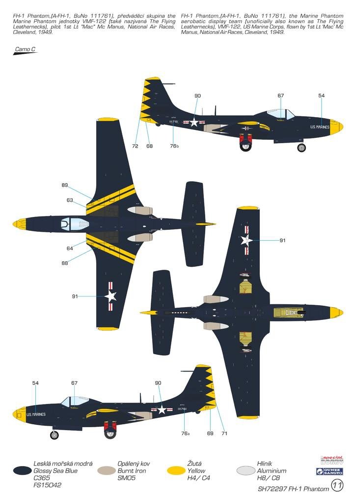 Special Hobby 72297 FH-1 Phantom Demonstration Teams and Trainers 1/72 – immagine 6
