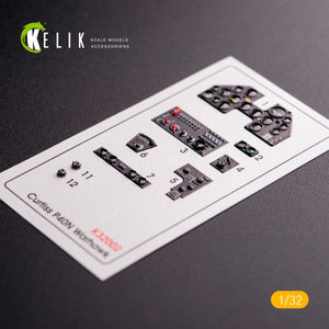 KELIK K32002 P40-N INTERIOR 3D DECALS FOR TRUMPETER KIT 1/32 – Bild 2