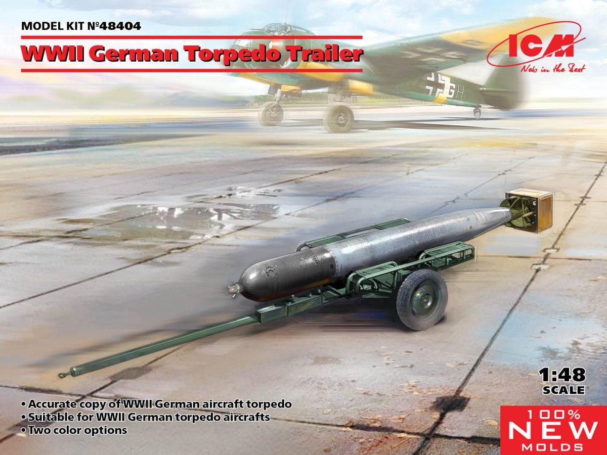 ICM 48404 WWII German Torpedo Trailer 1/48