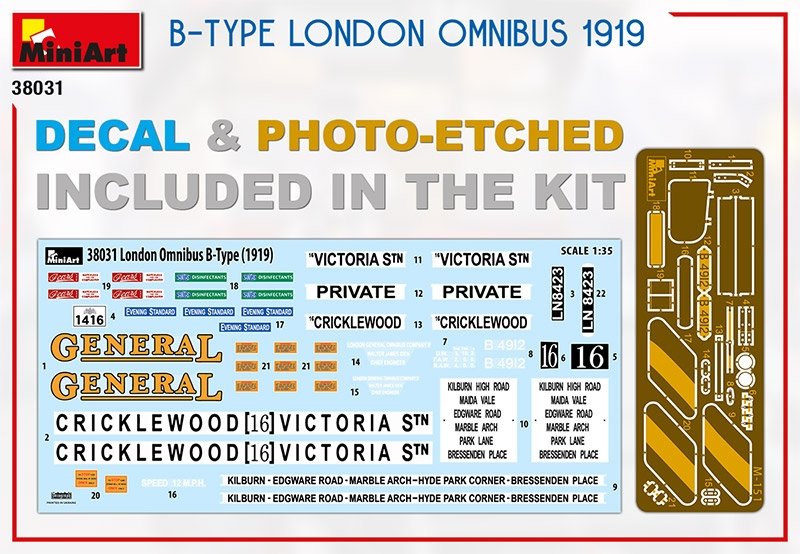 MiniArt 38031 B-TYPE LONDON OMNIBUS 1919 1/35 – zdjęcie 2