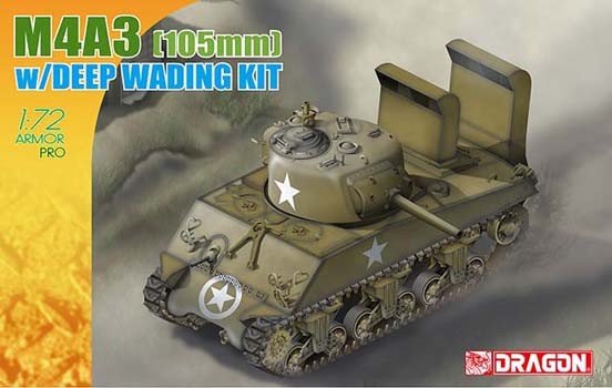 Dragon 7330 American M4A3 Sherman (105mm) with deep wading kit 1/72