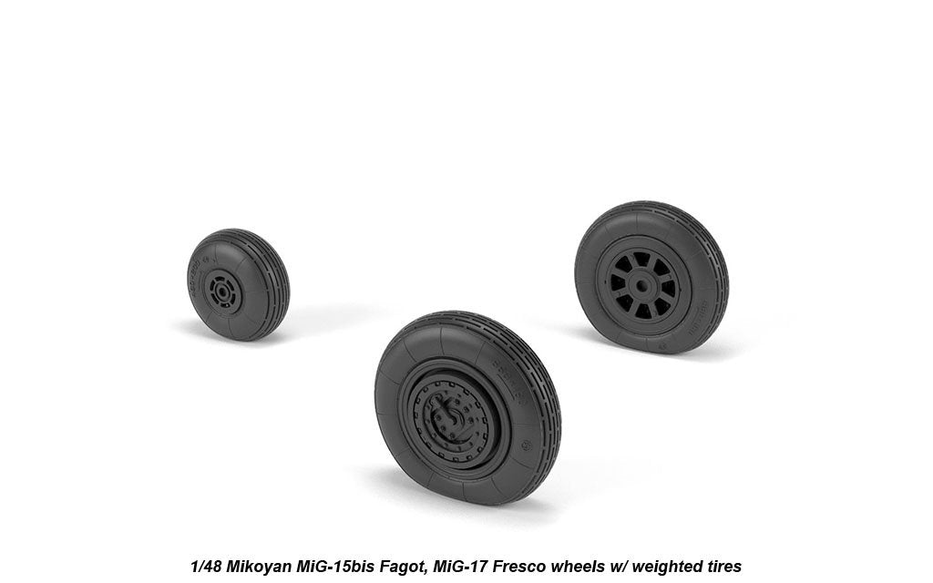 Armory Models AW48033 Mikoyan MiG-15bis Fagot (late) / MiG-17 Fresco wheels w/ weighted tires 1/48 – imagen 3