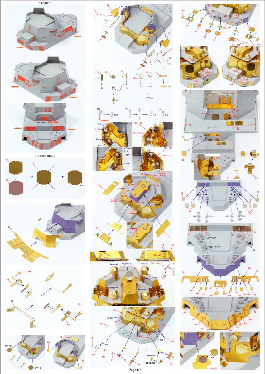 Pontos 35028F1 USS DDG-92 Momsen Flight IIa Detail Up Set 1/350 – immagine 12