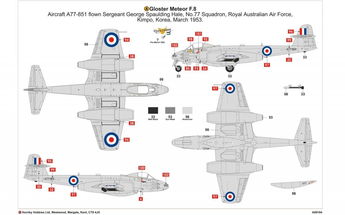 Airfix 09184 Gloster Meteor F8 Korean War 1/48 – Bild 5