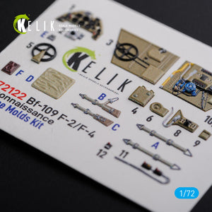 KELIK K72122 BF109-F2/F4 reconnaissance interior 3D decals for Fine Molds kit 1/72 – Bild 2