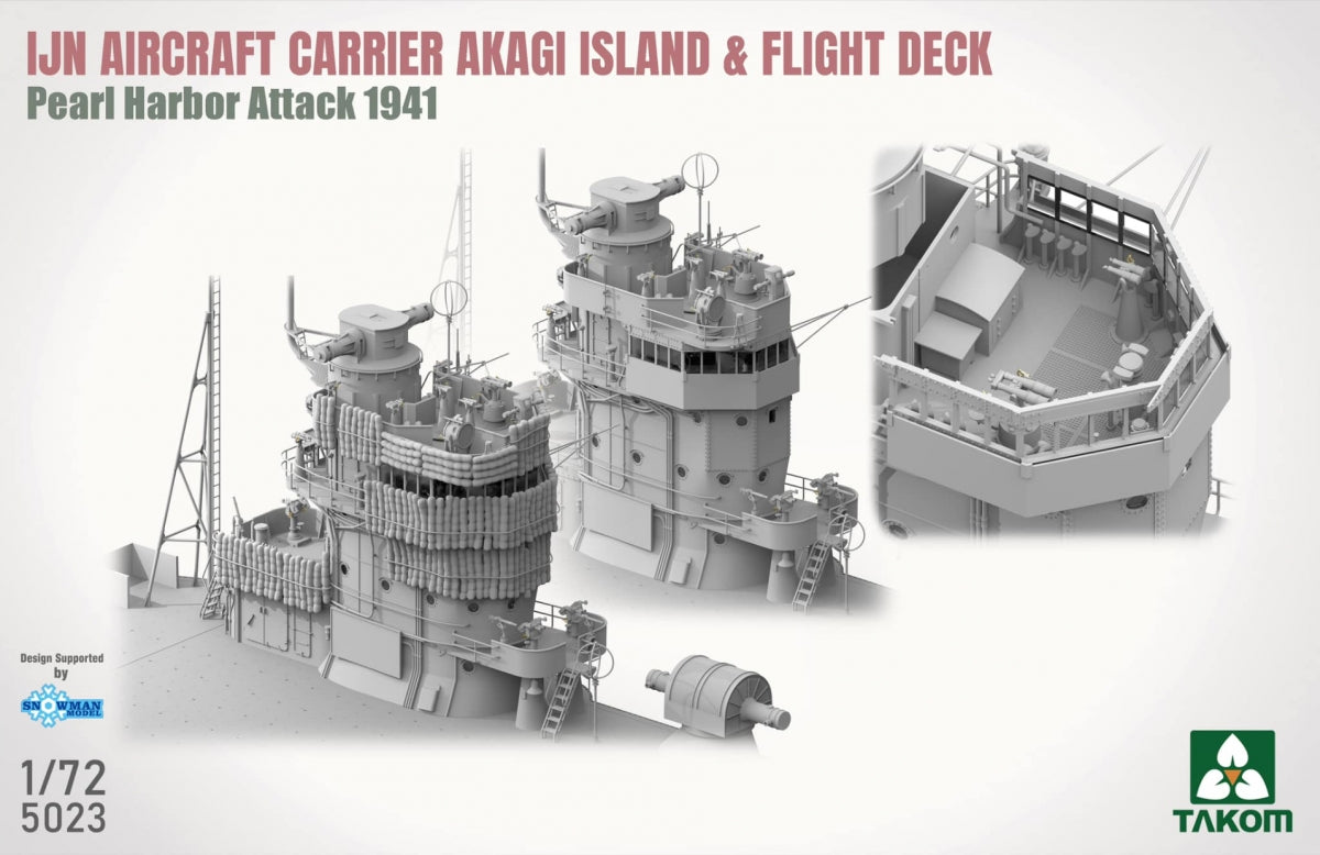 Takom 5023 IJN Aircraft Carrier Akagi - Island And Flight Deck, Pearl Harbor Attack 1941 1/72 – zdjęcie 6