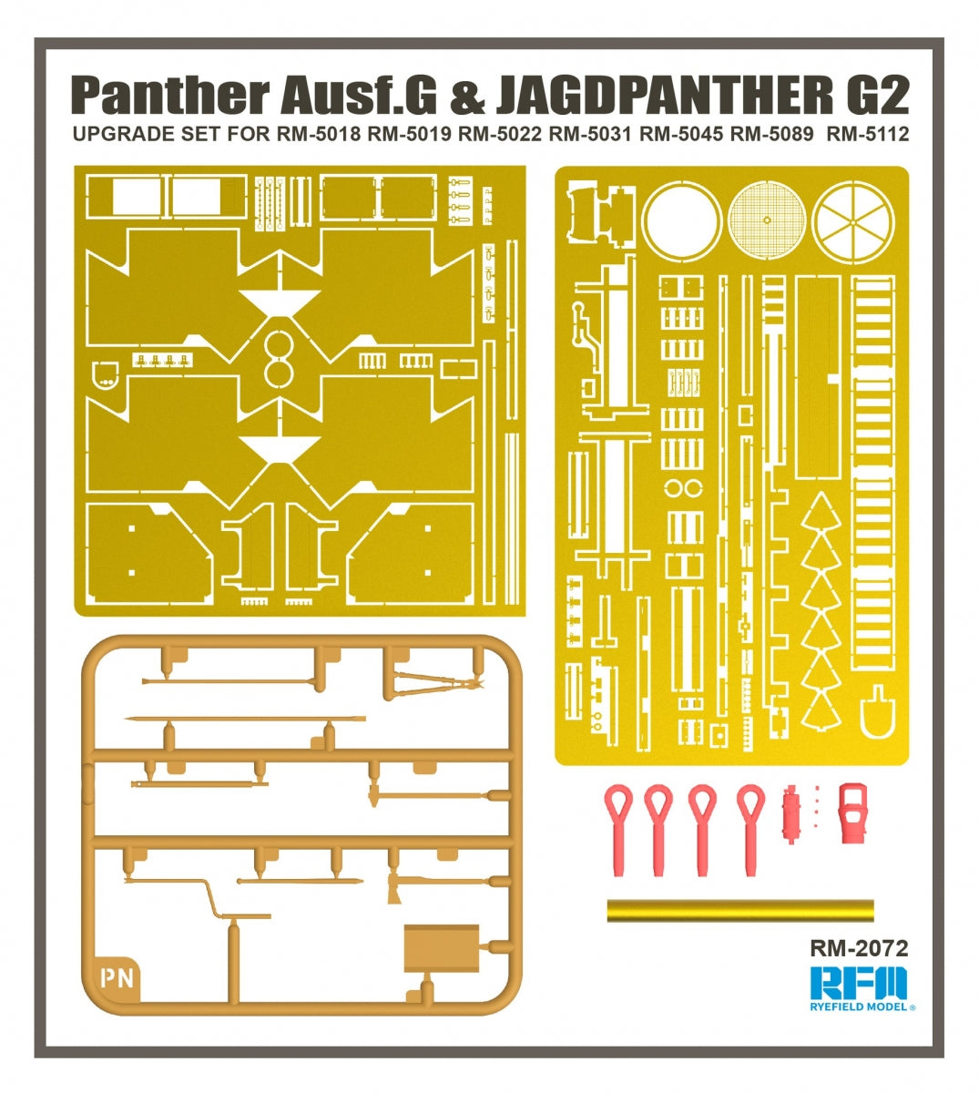 Rye Field Model 2072 Panther Ausf.G UPGRADE SET 1/35 – immagine 3