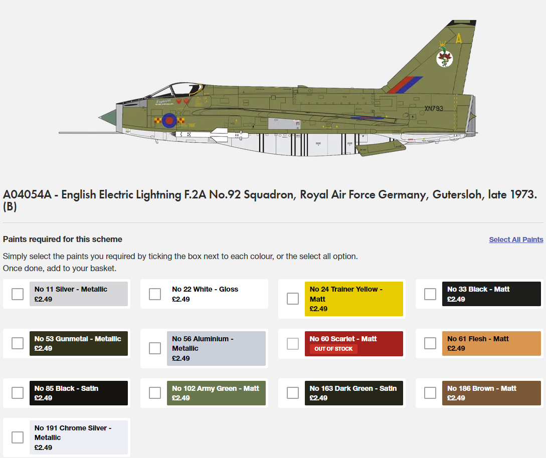 Airfix 04054A English Electric Lightning F.2A 1/72 – immagine 2