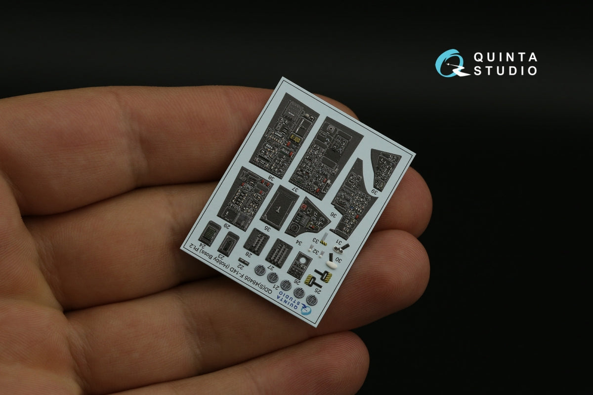 Quinta Studio QDS-48405 F-14D 3D-Printed &amp;amp; coloured Interior on decal paper (Hobby Boss) (Small version) 1/48 – immagine 6