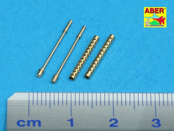 Aber 35L-082 Set of 2 standard barrels for U.S aircraft machine guns cal .50 Browning ANM2 A4 with one part muzzle 1/35 – Bild 2