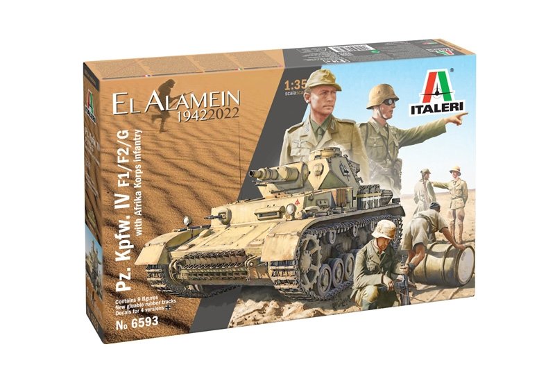 Italeri 6593 Pz.Kpfw.IV F1/F2/G With Afrika Korps Infantry 1/35 – Bild 2