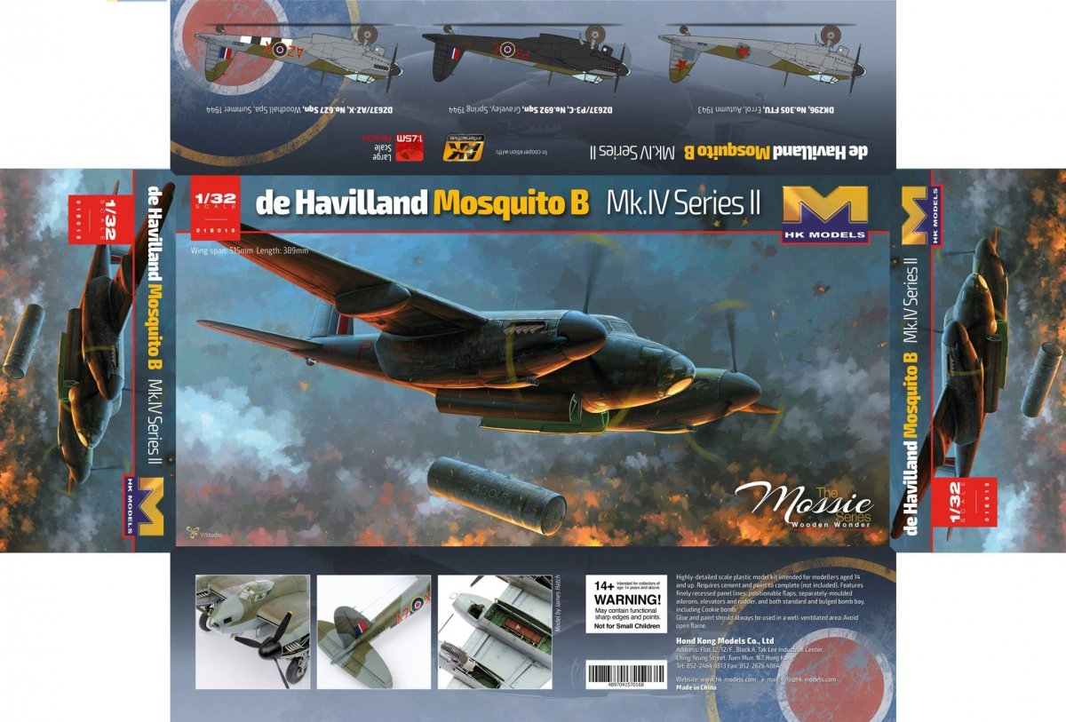 Hong Kong Models 01E015 de Havilland Mosquito B.IV Series II 1/32 – immagine 2