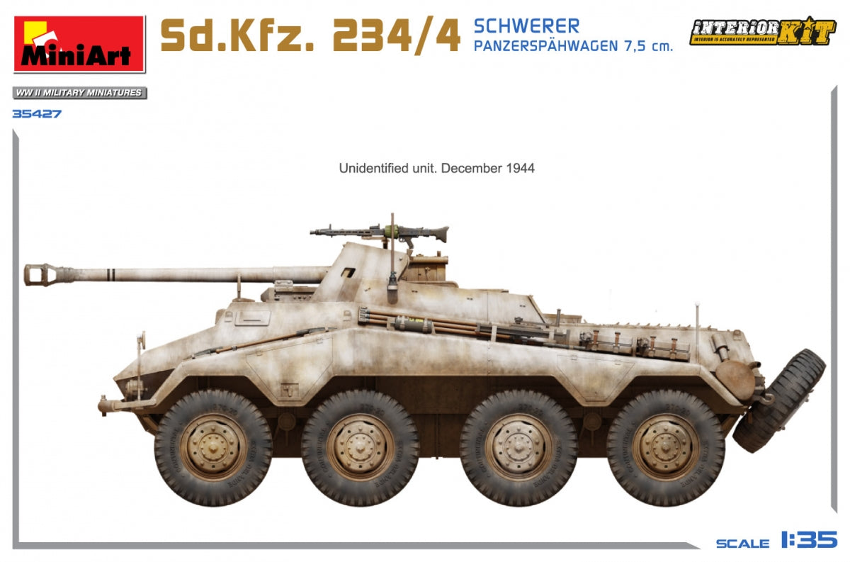 MiniArt 35427 Sd.Kfz. 234/4 SCHWERER PANZERSPÄHWAGEN 7,5 cm. INTERIOR KIT 1/35 – Bild 10