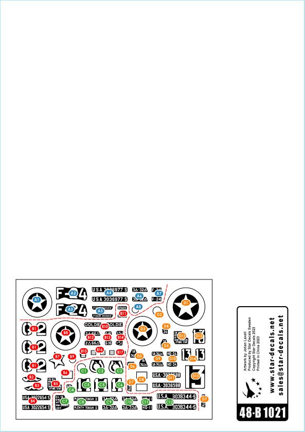 Star Decals 48-B1021 US M4A1 Sherman. D-Day and France in 1944. 1/48 – zdjęcie 3