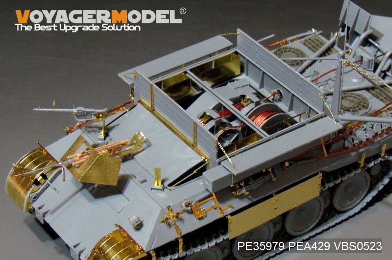 Maquette Voyager PE35979 Bergepanther Ausf.A allemand de la Seconde Guerre mondiale (type ancien, porte-outils Panther A) - Base pour TAKOM 2101 au 1/35 – image 8