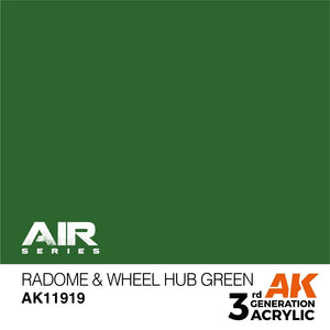 AK Interactive AK11919 RADOME &amp;amp; WHEEL HUB GREEN – AIR 17ml