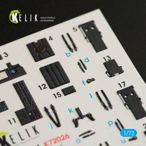Kelik K72026 UH-1Y "Venom" interior 3D decals for Dream Model kit 1/72