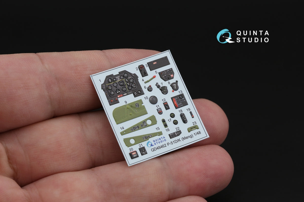 Quinta Studio QD48462 P-51D/K 3D-Printed coloured Interior on decal paper (Meng) 1/48 – Bild 4