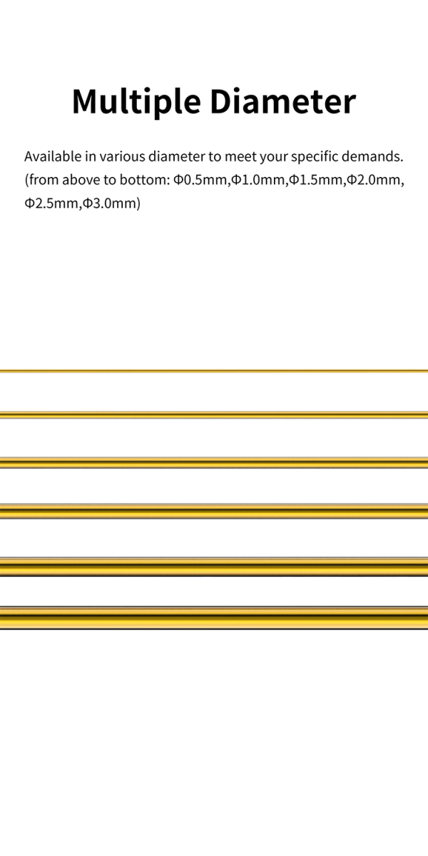 DSPIAE BB-2.5 Brass Rods For Model Building 2.5mm (5 PCS) / pręty miedziane – immagine 5