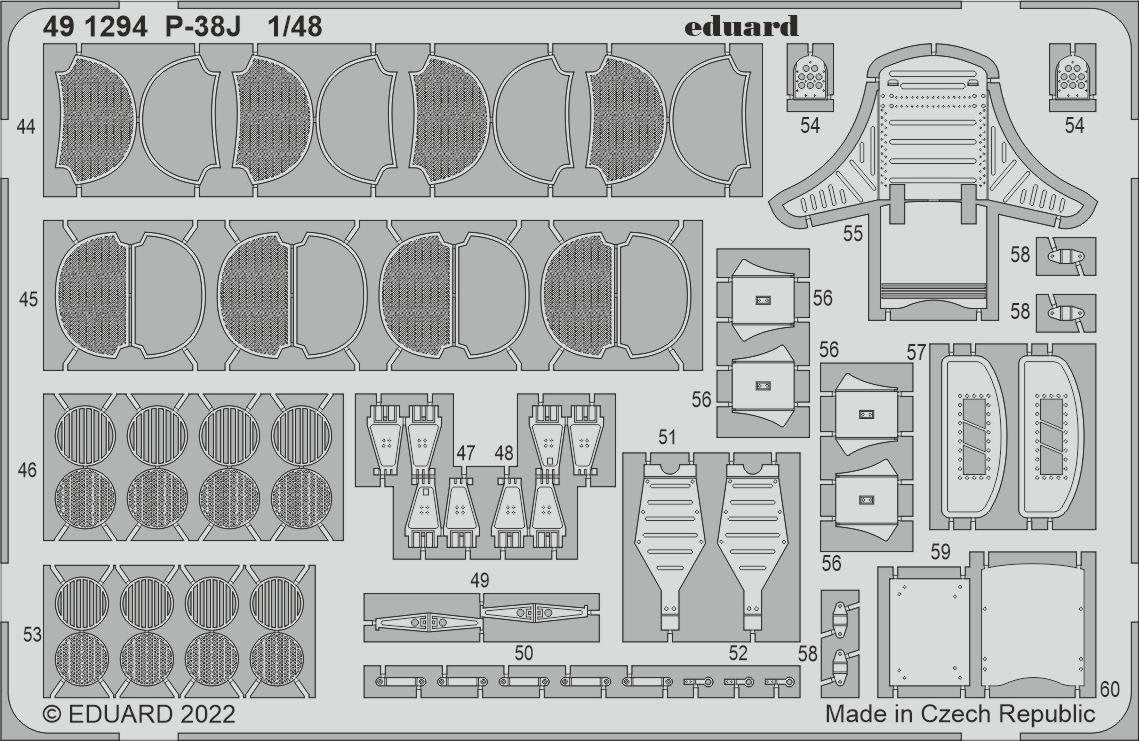 Eduard BIG49349 P-38J TAMIYA 1/48 – imagen 13