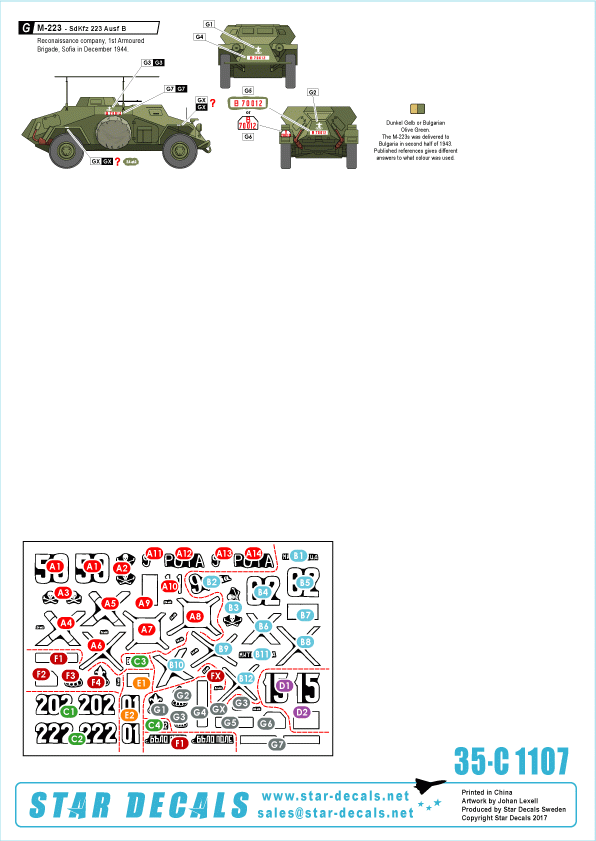 Star Decals 35-C1107 Axis &amp;amp; Eastern European Tank Mix 1 1/35 – immagine 2