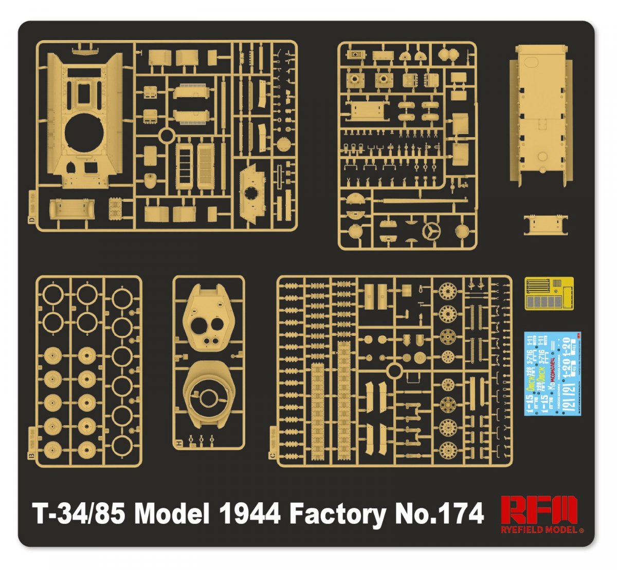 Rye Field Model 5079 T-34/85 Model 1944 Factory No.174 1/35 – Bild 3