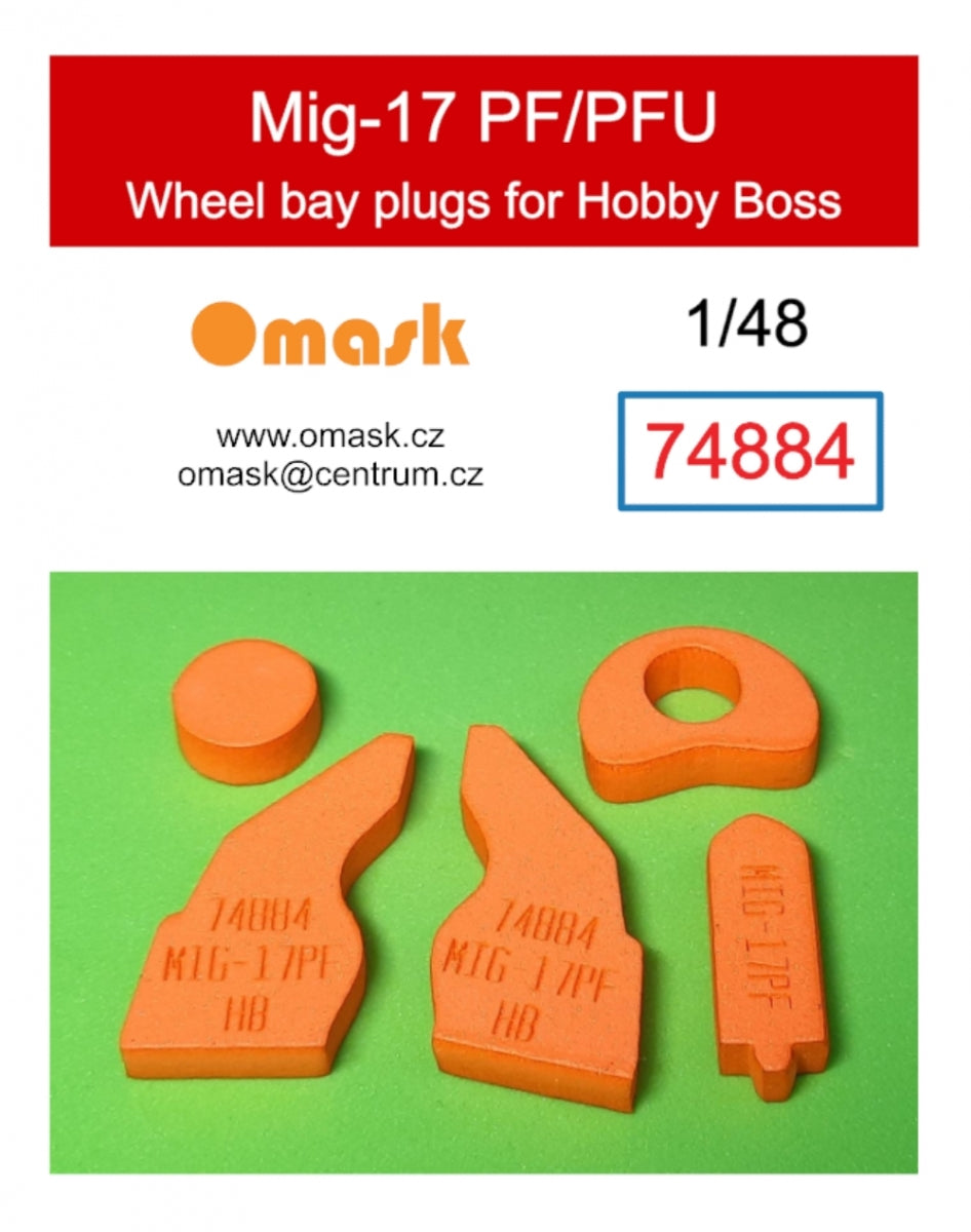 Omask 74884 Bouchons de puits de train d&amp;#39;atterrissage pour Mig-17 PF/PFU (pour Trumpeter 80336, 80337) 1/48