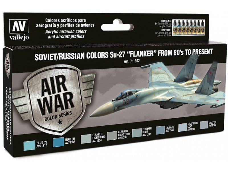 Vallejo 71602 Soviet / Russian Colors Su-27 "Flanker" from 80 s to Present 8x17 ml