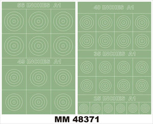 Montex MM48371 Cocardes RAF TYPE A1 56, 49, 40, 35, 25 pouces 1/48