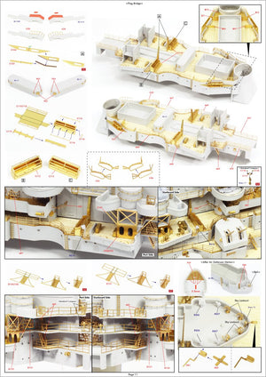 Pontos 37034FN USS BB-63 Missouri 1945 &amp;quot;Advanced&amp;quot; Detail Up Set for Hobbyboss Kit (Teak Tone wooden deck) 1/350 – immagine 18