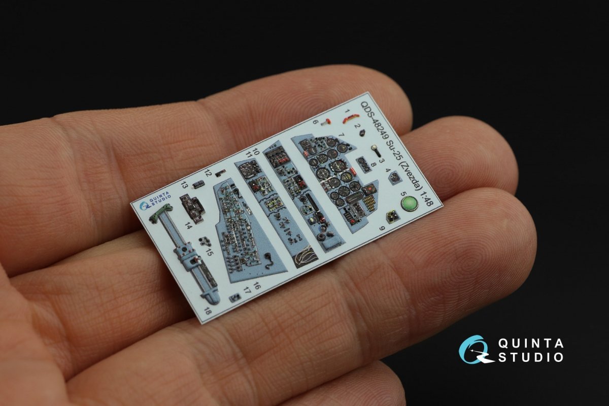 Quinta Studio QDS-48249 Su-25 3D-Printed &amp;amp; colored Interior on decal paper (Zvezda) 1/48 – immagine 12