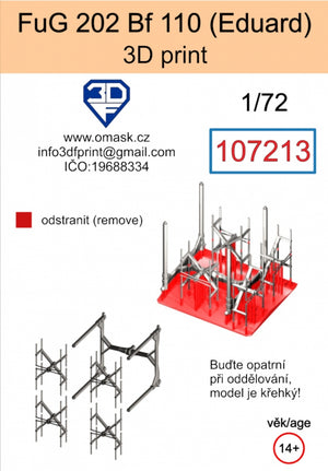 Omask 107213 FuG 202 pro Bf 110 (Eduard) 3D print 1/72 – immagine 2