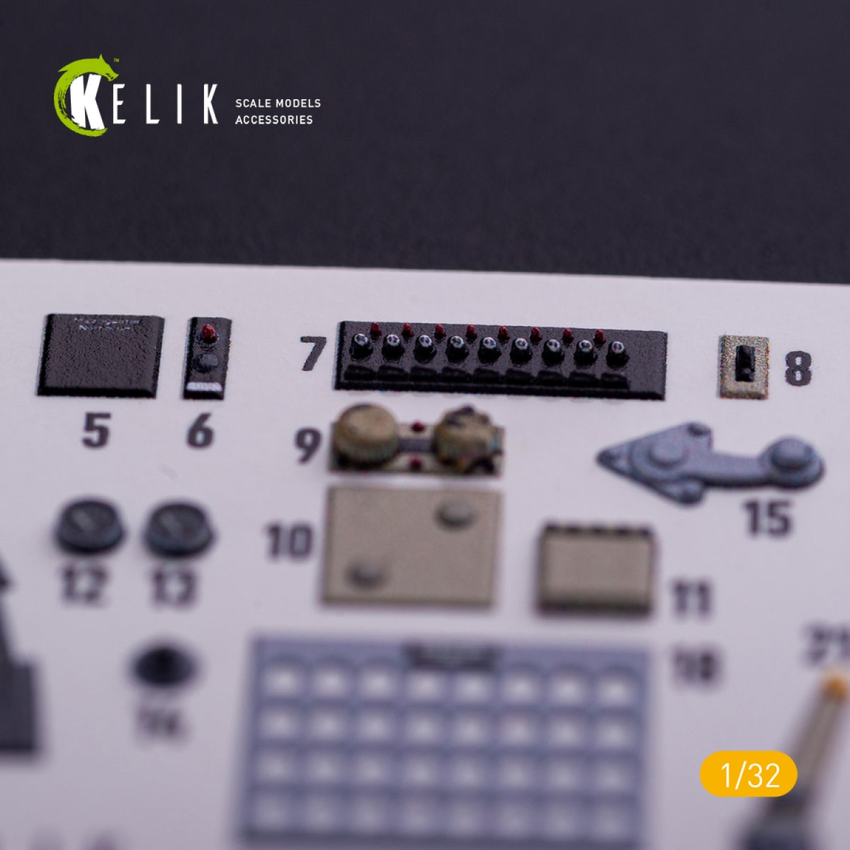 KELIK K32020 BF-109 E - Interior 3D Decal with 3D printed parts for Trumpeter kit 1/32 – immagine 7