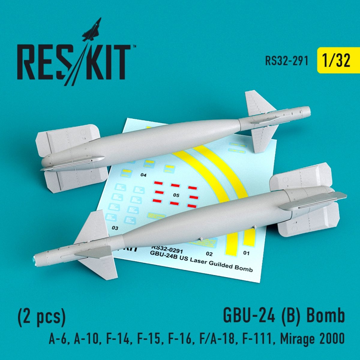 RESKIT RS32-0291 GBU-24B BOMBS (2PCS) 1/32