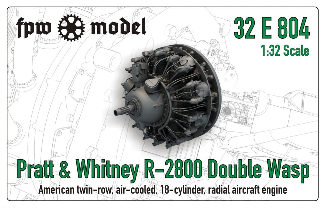FPW Model 32P804 Pratt & Whitney R-2800 Double Wasp (Full) 1/32