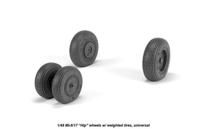 Armory Models AW48038 Mil Mi-8/17 Hip wheels w/ weighted tires 1/48 – immagine 2