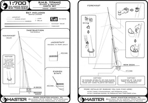 Master SM-700-060 R.M.S. Titanic (Olympic, Britannic) – zestaw masztów 1/700 – immagine 3