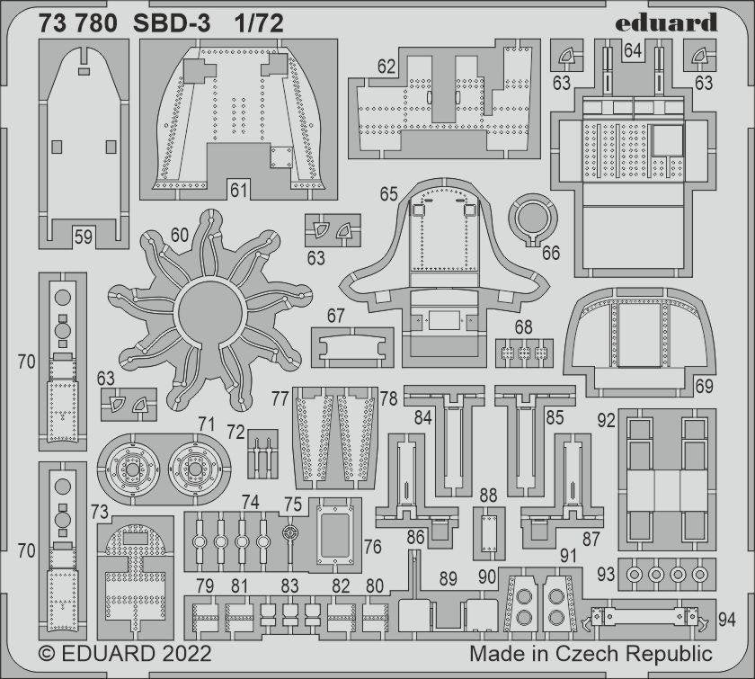 Eduard 73780 SBD-3 FLYHAWK 1/72 – immagine 2