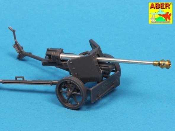 Aber 72L-56 Lufa 75mm do niemieckiej armaty p/panc Pak 40 z późnym hamulcem wylotowym / German 75mm gun barrel for PaK40 with late muzzle brake 1/72 – zdjęcie 4