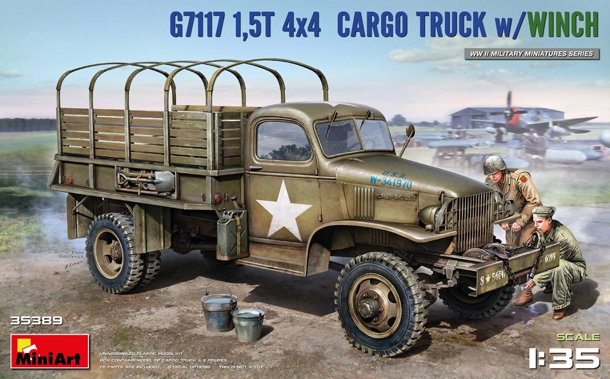 MiniArt 35389 G7117 1.5T 4×4 CARGO TRUCK w/WINCH 1/35
